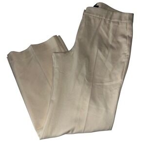 Talbots Heritage Italian Flannel Wool Blend Pants Cream Petites 12P NWT